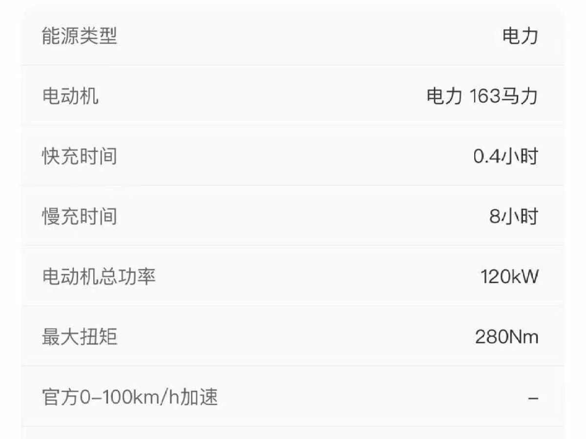 2020年1月歐拉 歐拉白貓  2020款 305km 公務(wù)版