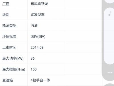 2018年1月 雪铁龙 C4世嘉 1.6L 自动舒适型图片