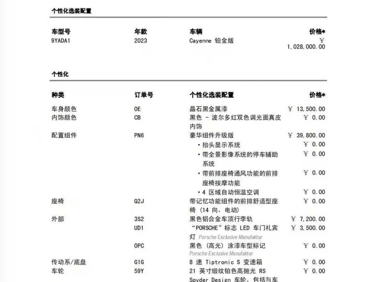 保時(shí)捷 Cayenne  2023款 Cayenne 3.0T 鉑金版圖片