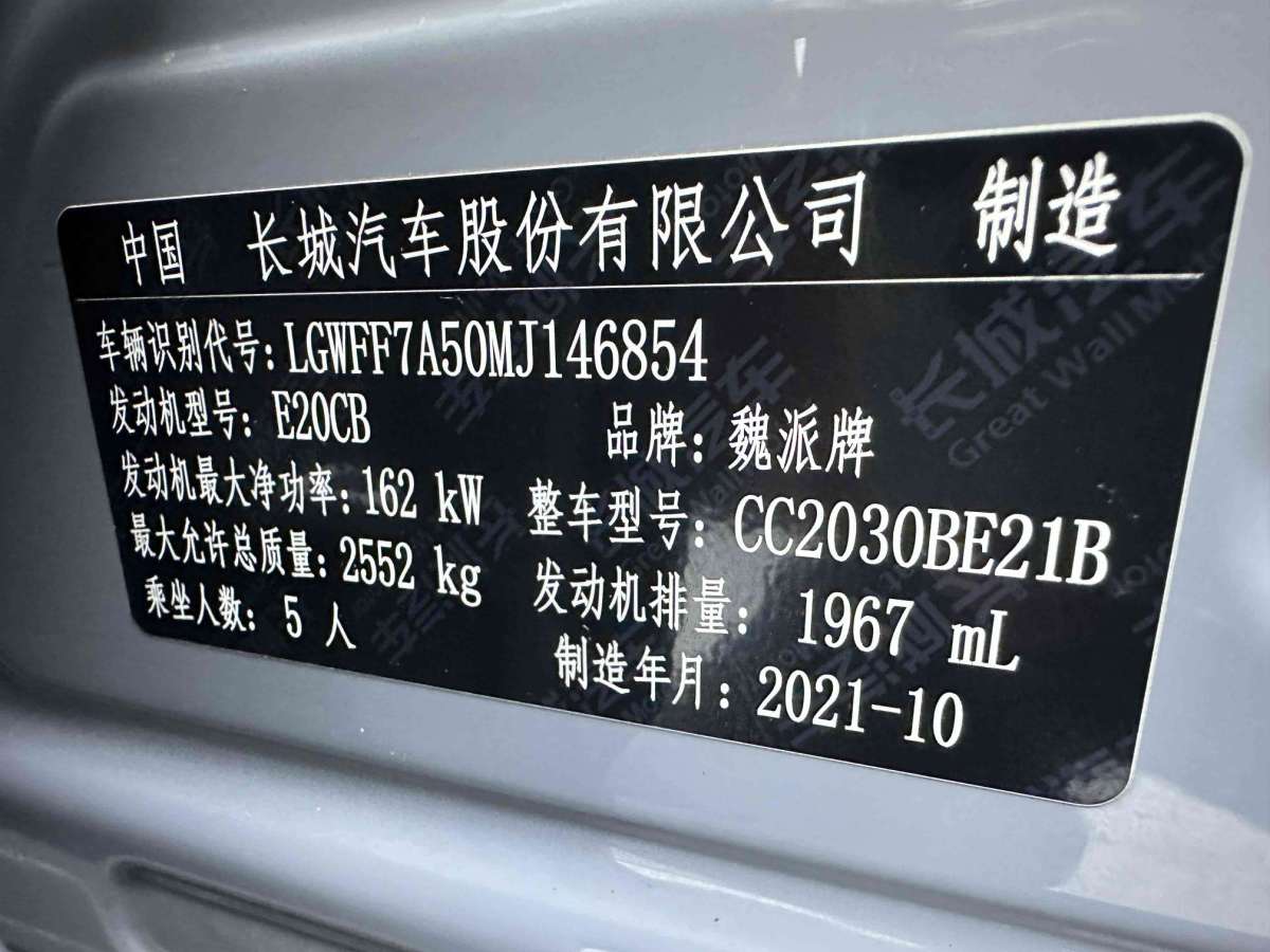 坦克 坦克300  2021款 越野版 2.0T 挑戰(zhàn)者圖片