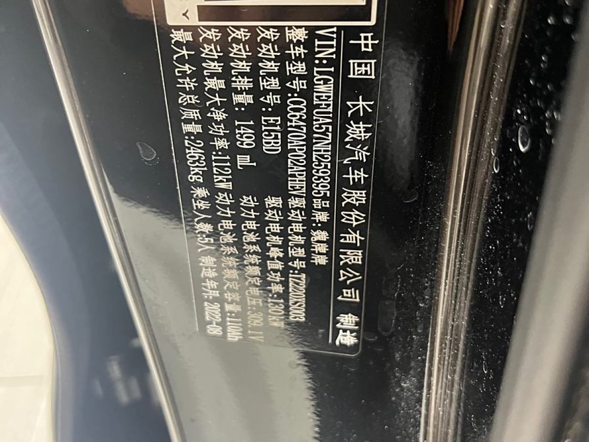 WEY 拿鐵DHT-PHEV  2022款 1.5T 兩驅大杯圖片