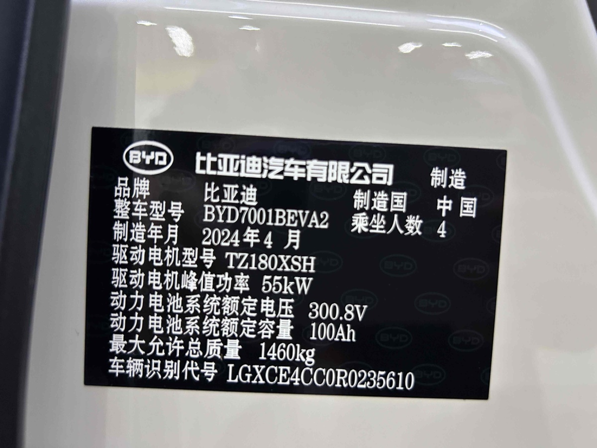 比亞迪 海鷗  2024款 榮耀版 305km 活力版圖片