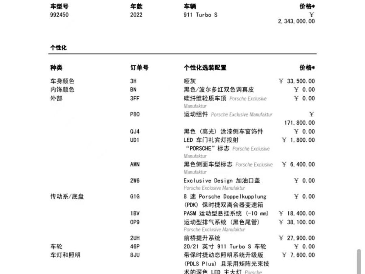 保時(shí)捷 911  2022款 Turbo S 3.8T圖片