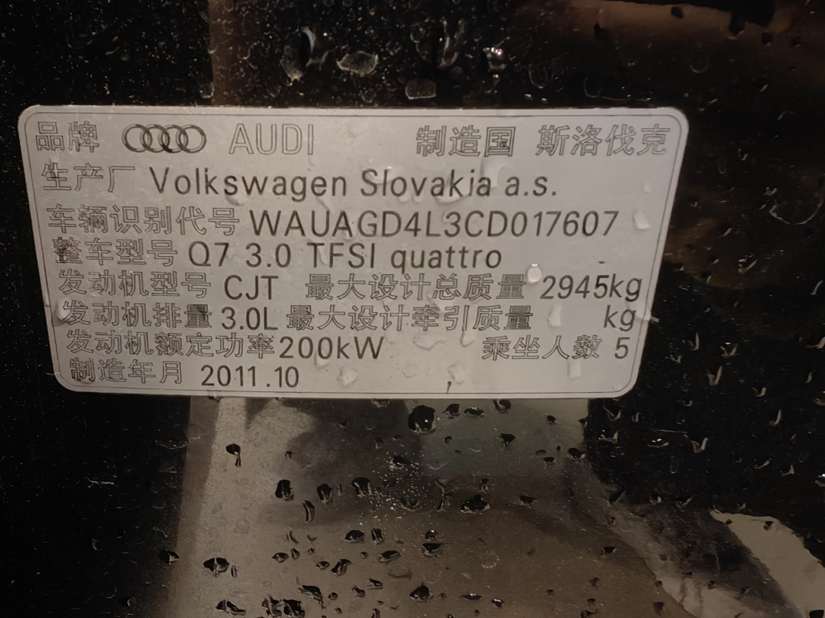 奧迪 奧迪Q7  2011款 3.0 TFSI 專享型(200kW)圖片