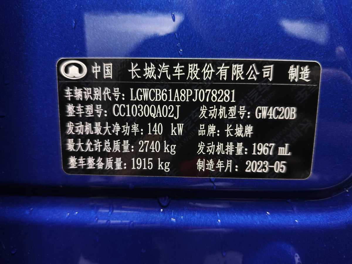 2023年6月長城 炮  2021款 2.0T商用版自動(dòng)汽油兩驅(qū)精英型長箱GW4C20B