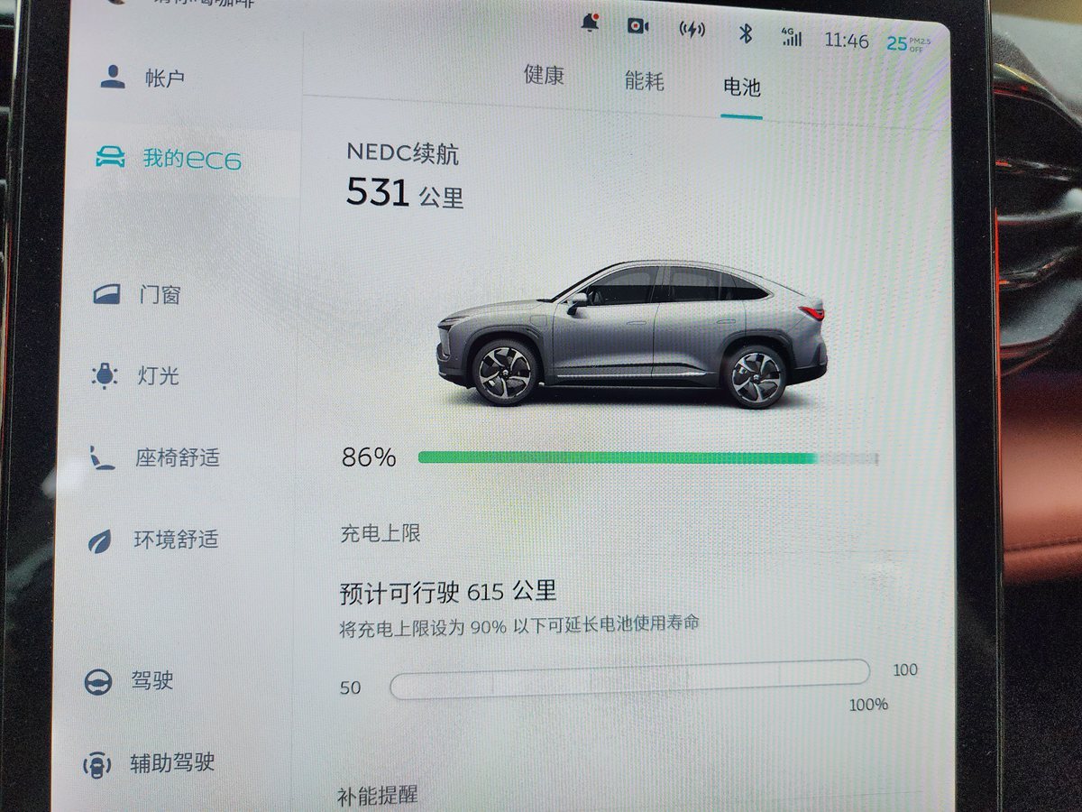 2021年6月蔚來 蔚來EC6  2020款 615KM 性能版