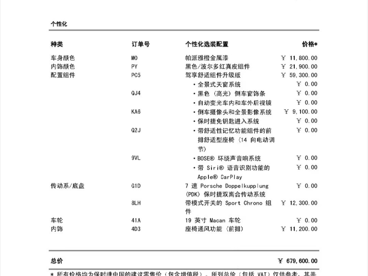 保時(shí)捷 Macan  2022款 Macan 2.0T圖片