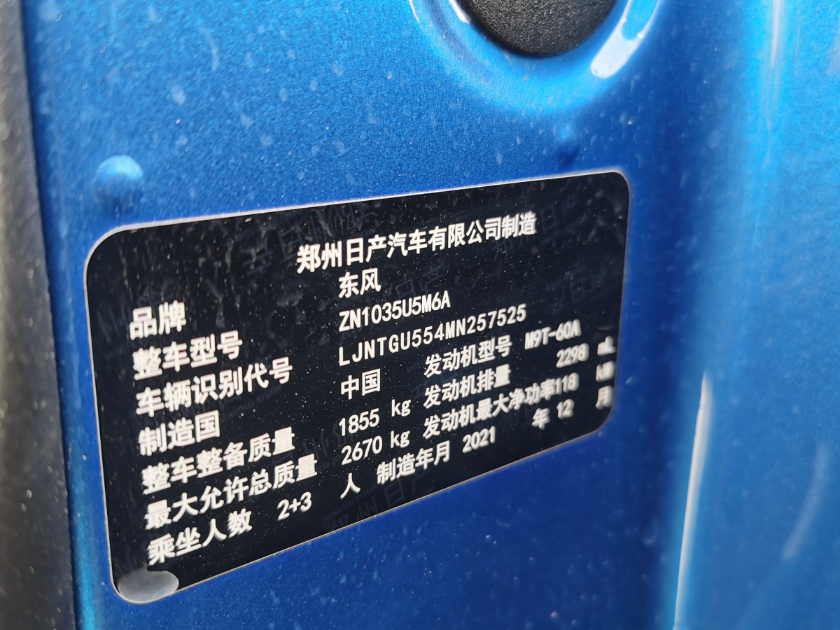 Dongfeng Ruiqi 62021 2.3t automatic two drive diesel Deluxe m9t图片