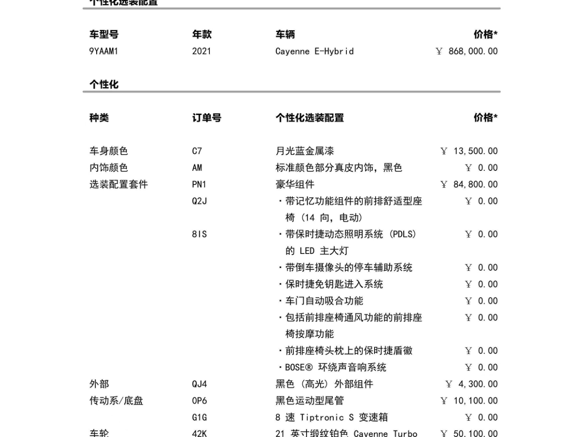 保時(shí)捷 Cayenne新能源  2021款 Cayenne E-Hybrid 2.0T圖片