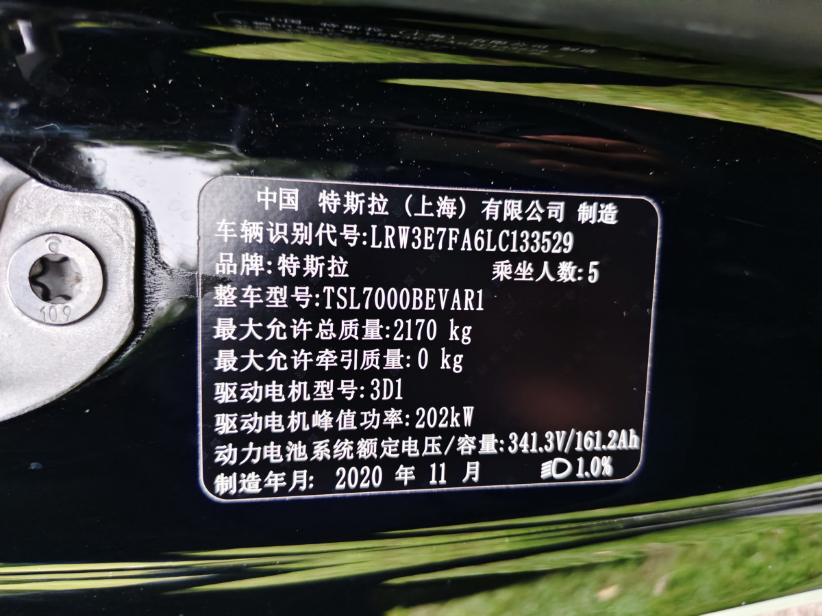 特斯拉 Model Y  2020款 改款 標(biāo)準(zhǔn)續(xù)航后驅(qū)升級版圖片