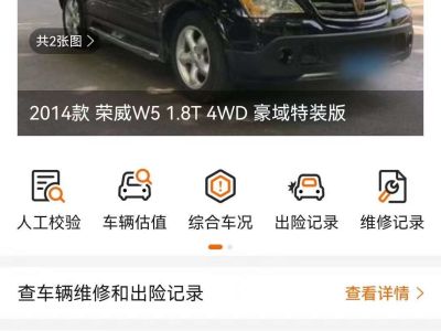 2014年1月 荣威 W5 1.8T 2WD 手动驰域特装版图片