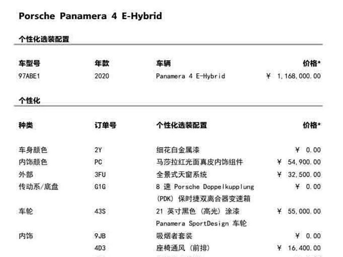 保時(shí)捷 Panamera新能源  2018款 Panamera 4 E-Hybrid 2.9T圖片