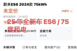 ES6 蔚來 75kWh