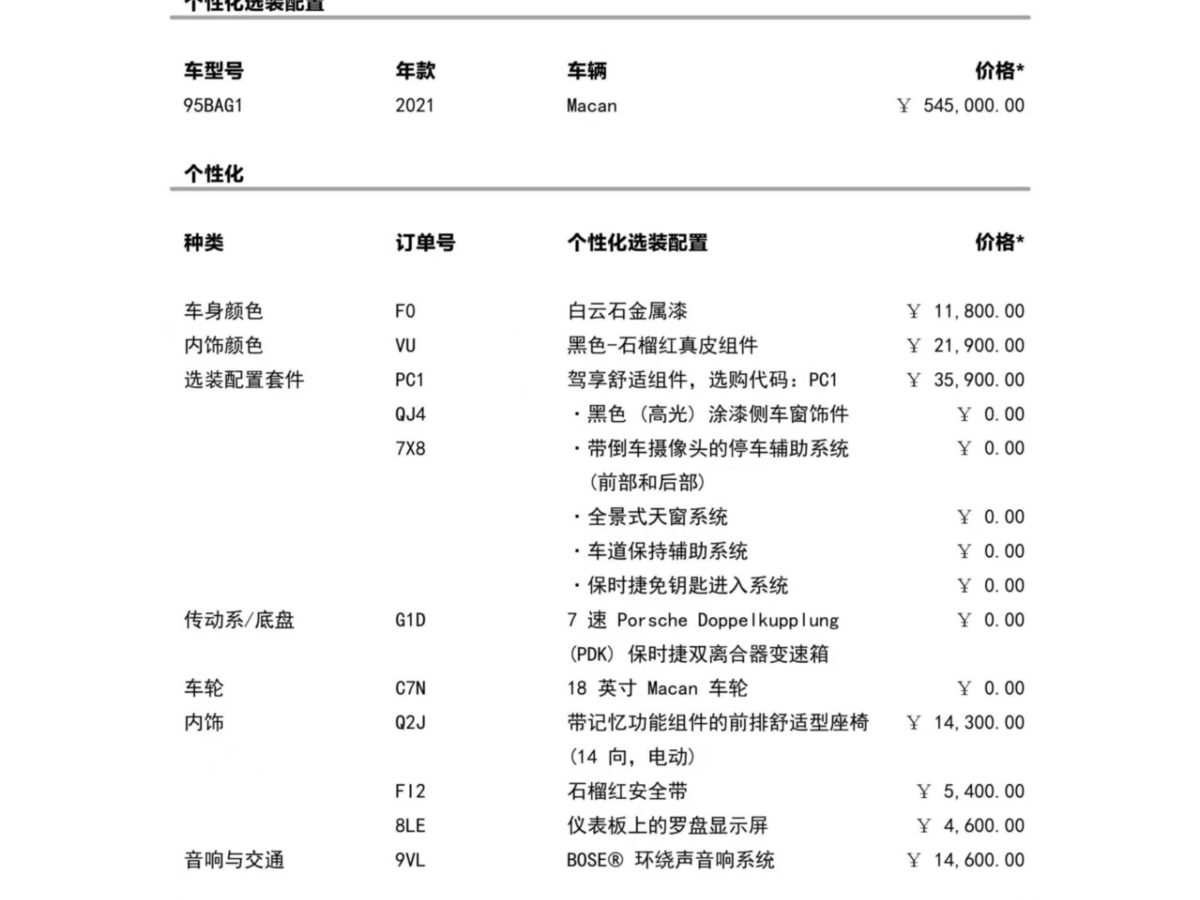 保時(shí)捷 Macan  2021款 Macan 2.0T圖片