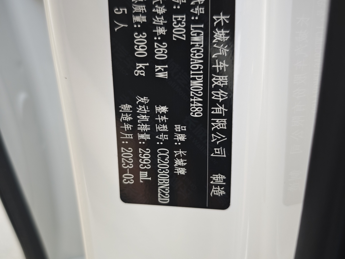 2023年7月坦克 坦克500  2023款 3.0T 運(yùn)動(dòng)版 造境型 5座
