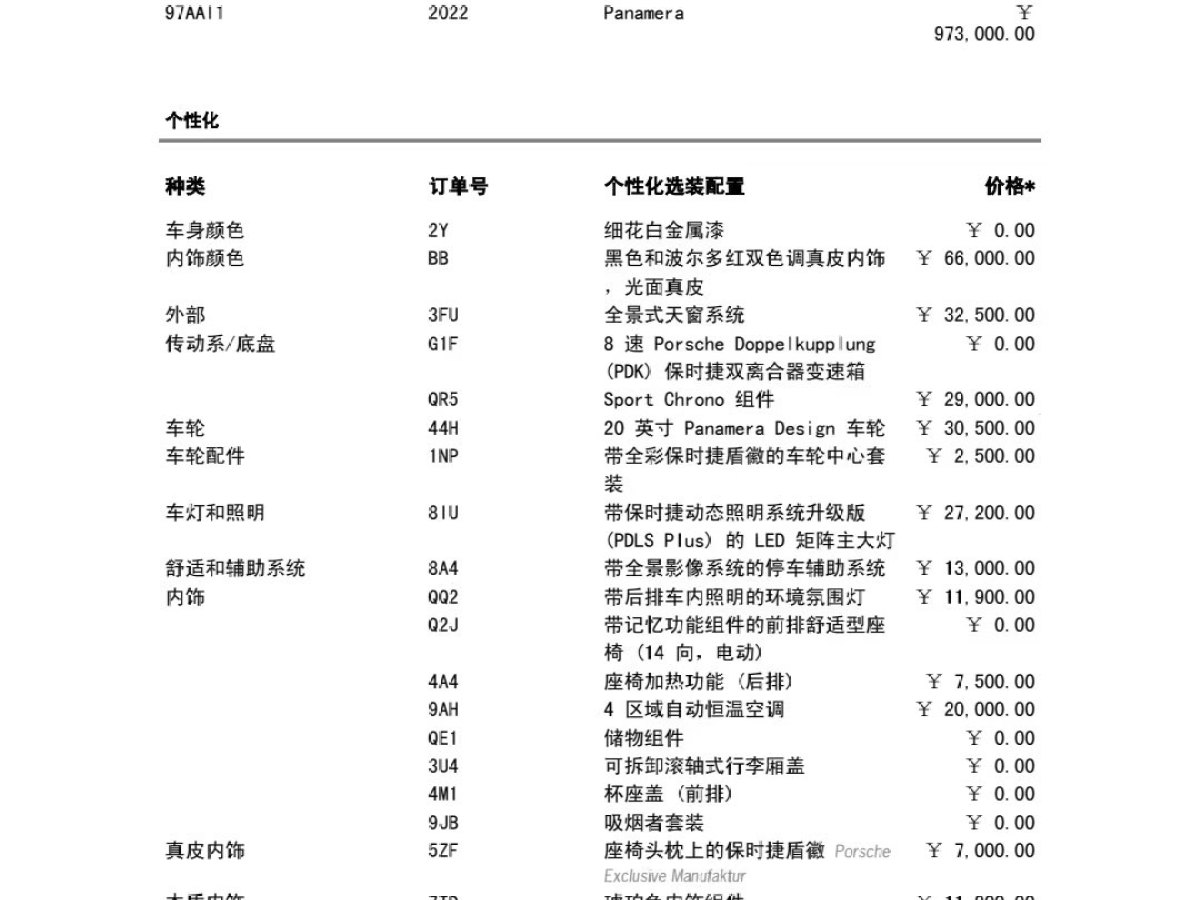 2022年7月保時(shí)捷 Panamera  2022款 Panamera 2.9T