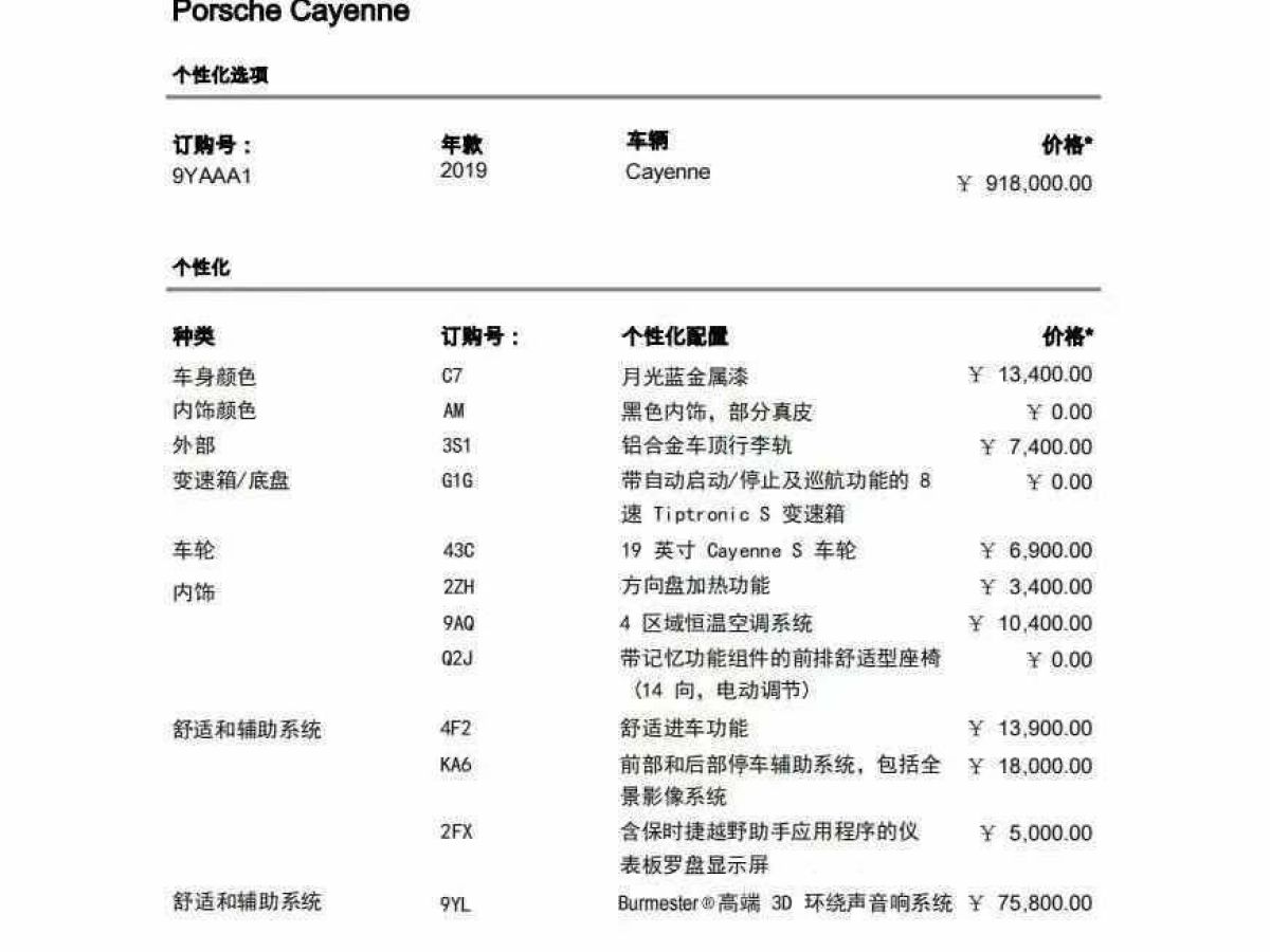 保時(shí)捷 Cayenne  2018款 Cayenne 3.0T圖片