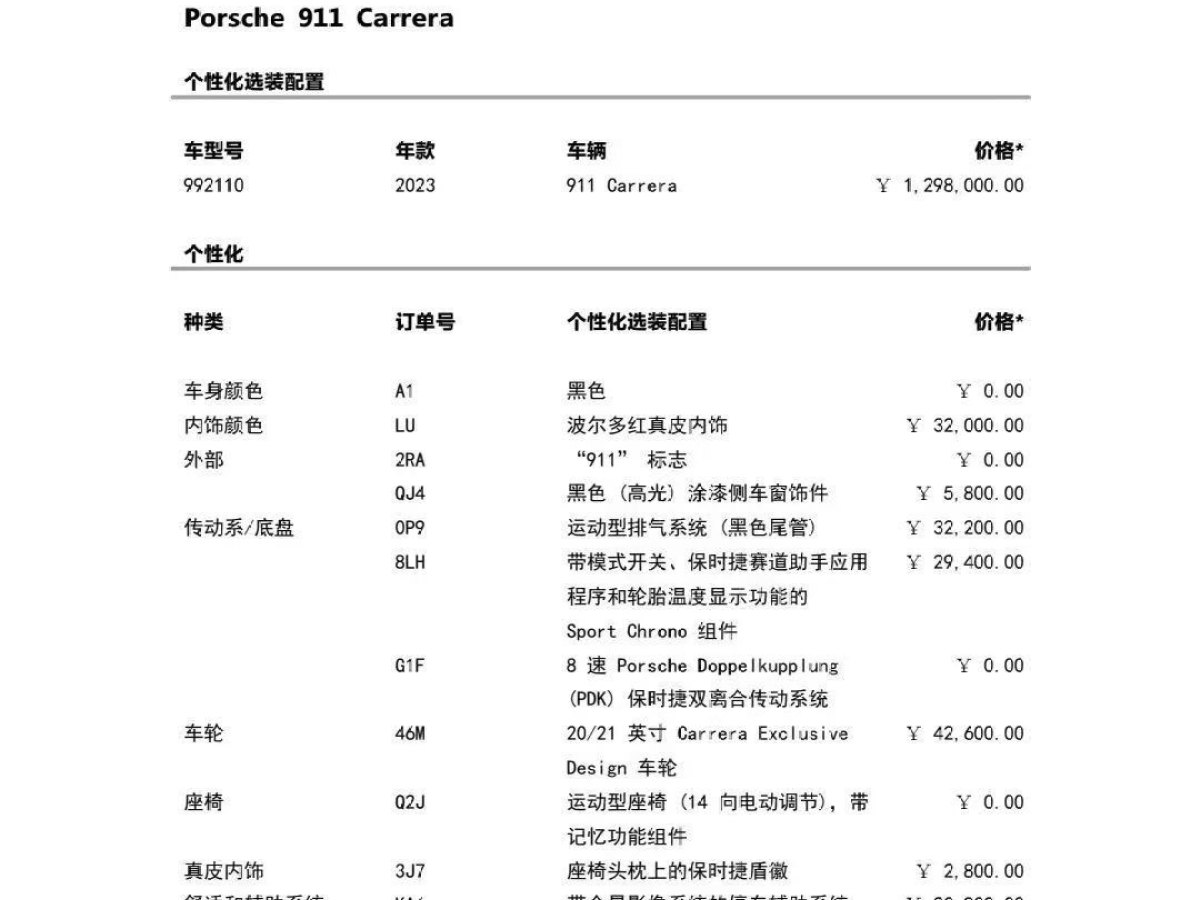 保時捷 911  2023款 Carrera 3.0T圖片