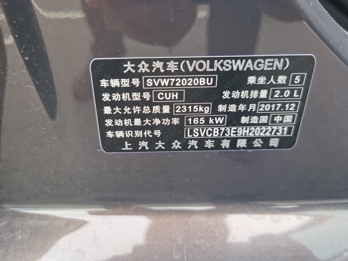 大眾 輝昂  2018款 改款 380TSI 兩驅(qū)商務(wù)版圖片