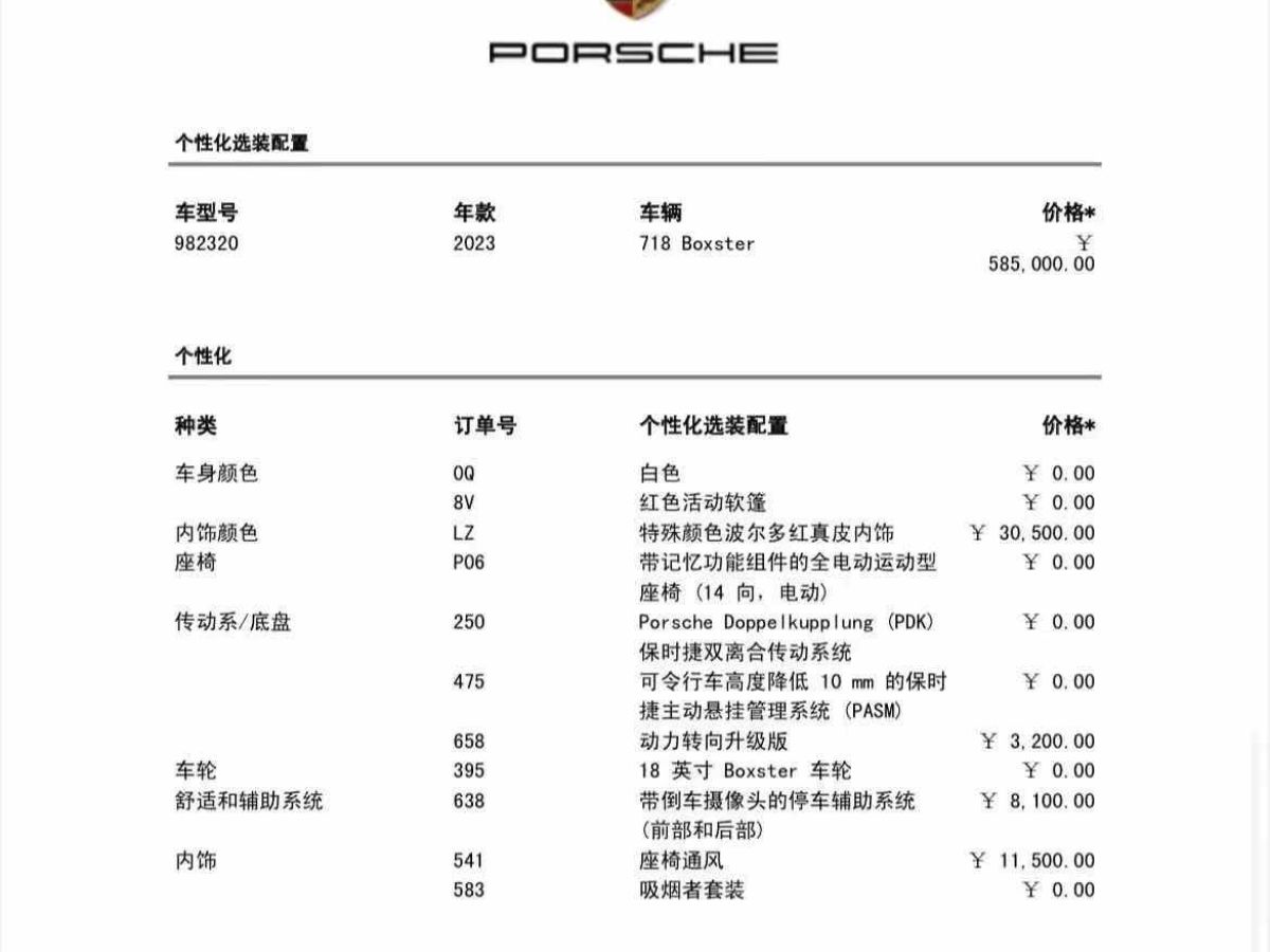 保時(shí)捷 718  2023款 Boxster Style Edition 2.0T圖片