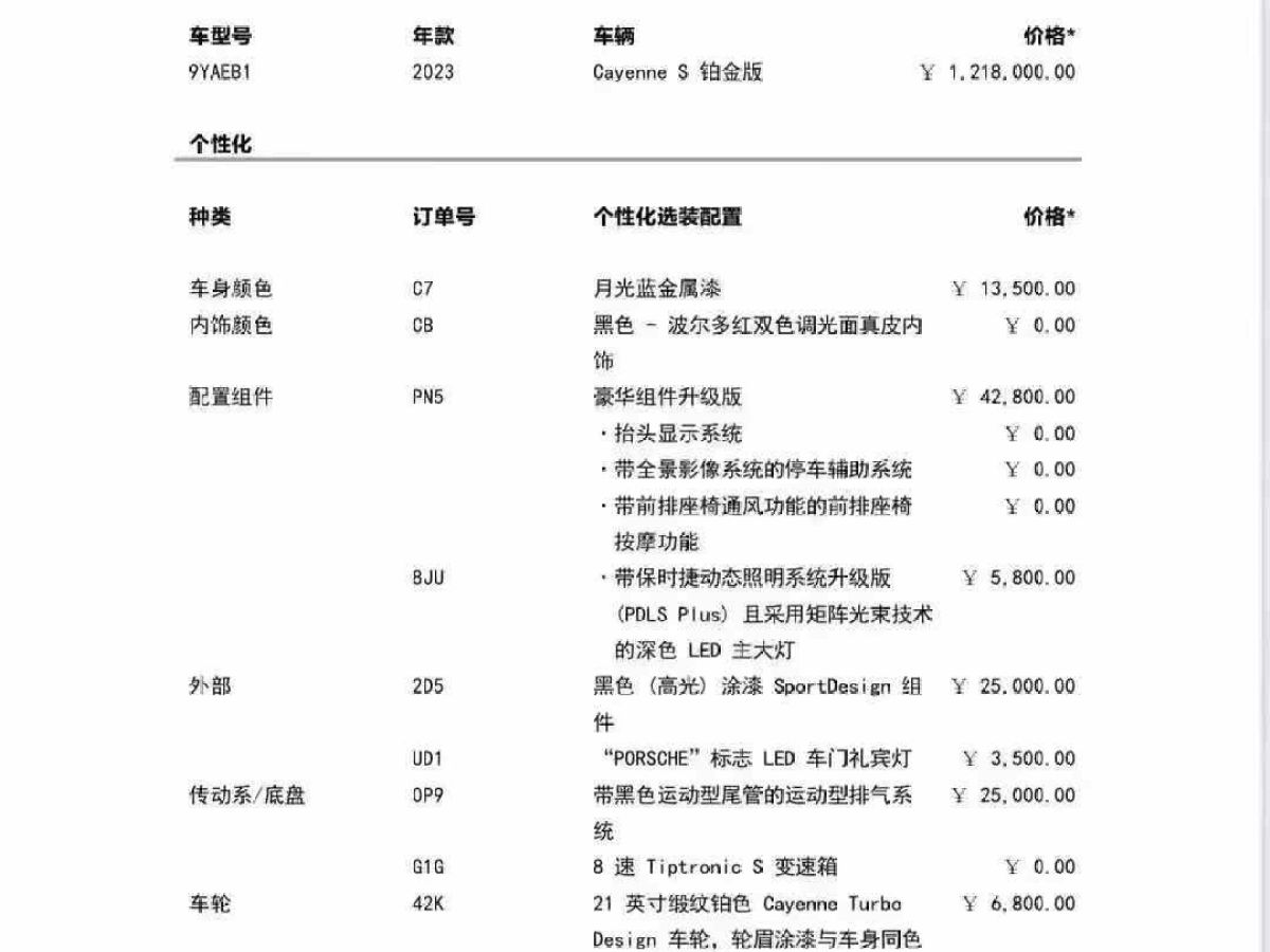 保時(shí)捷 Cayenne  2023款 Cayenne 3.0T圖片