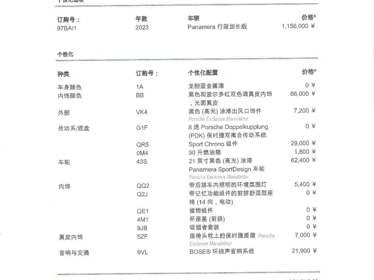 保時捷 Panamera  2023款 Panamera 行政加長版 2.9T圖片