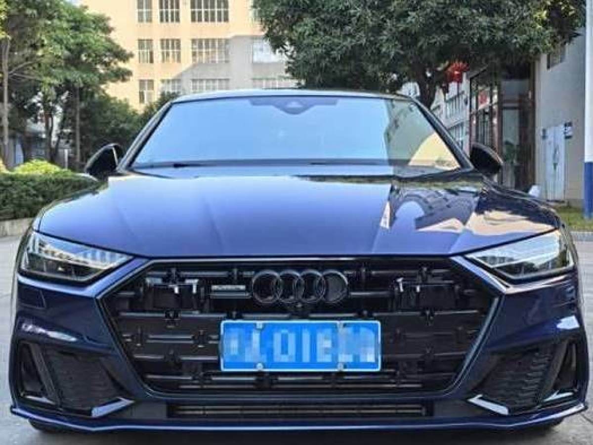 奧迪 奧迪A7L  2024款 55TFSI quattro S-line 志遠型 曜黑套裝圖片