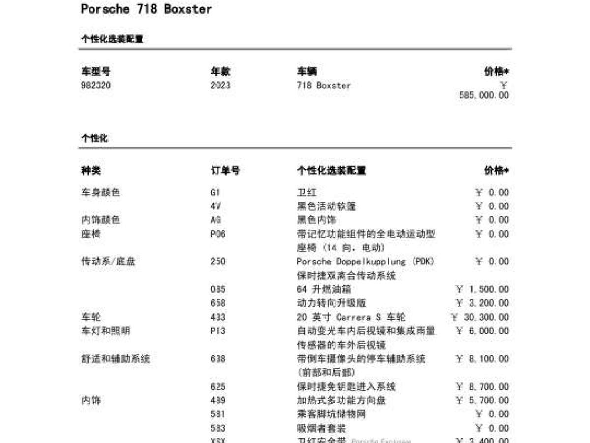 保時捷 718  2022款 Boxster 2.0T圖片