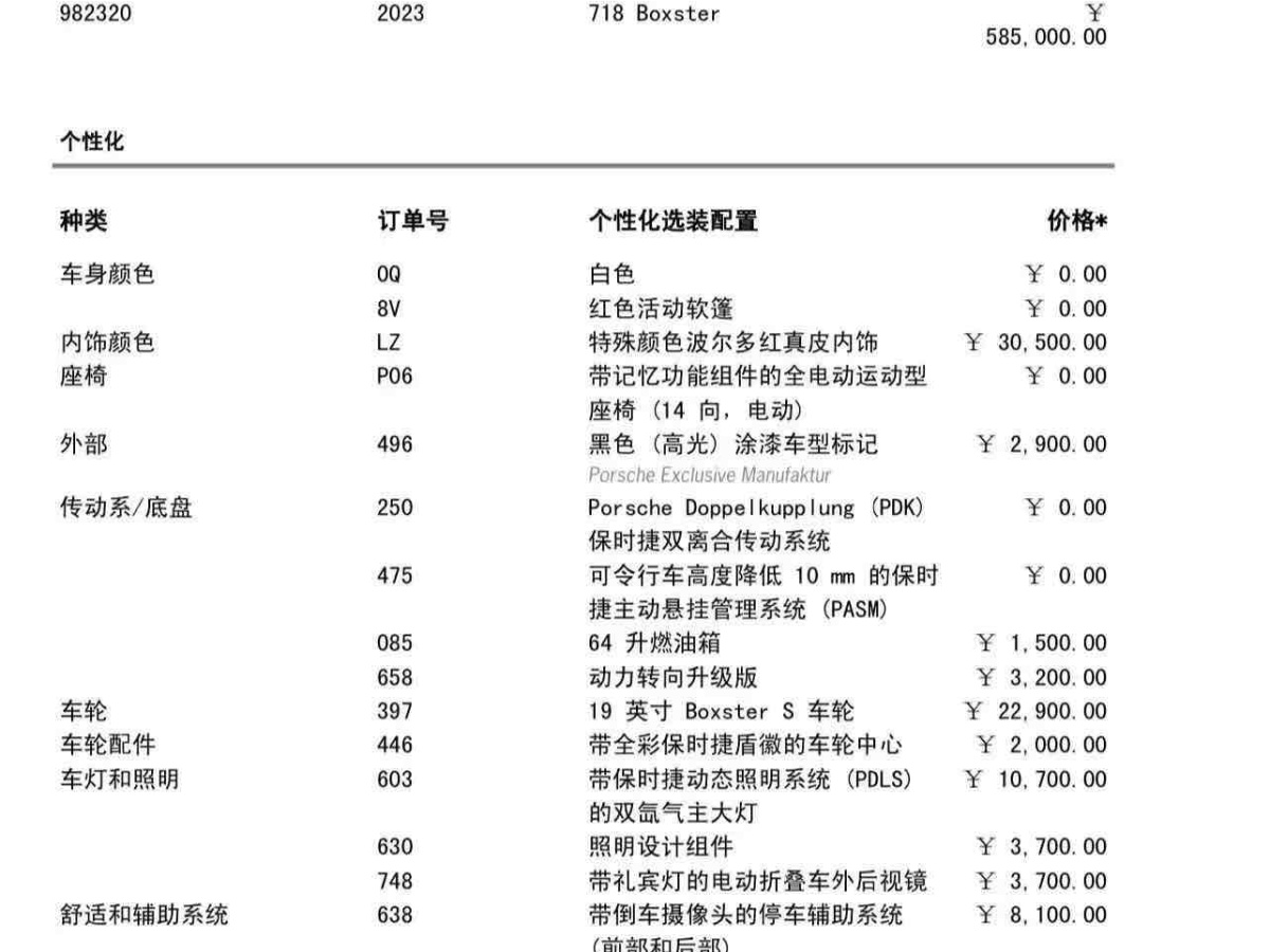 2023年2月保時捷 718  2023款 Boxster Style Edition 2.0T