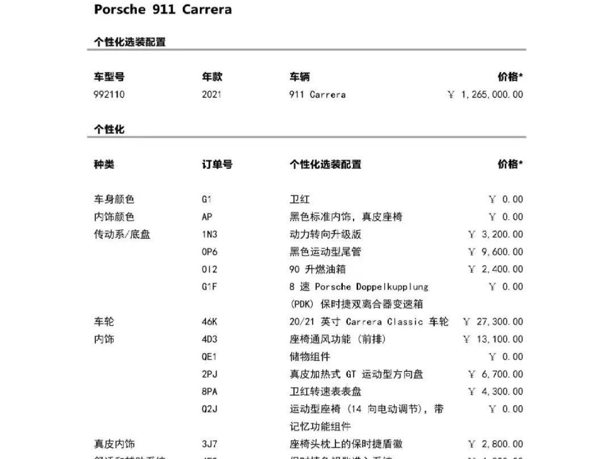 保時捷 911  2020款 Carrera 3.0T圖片