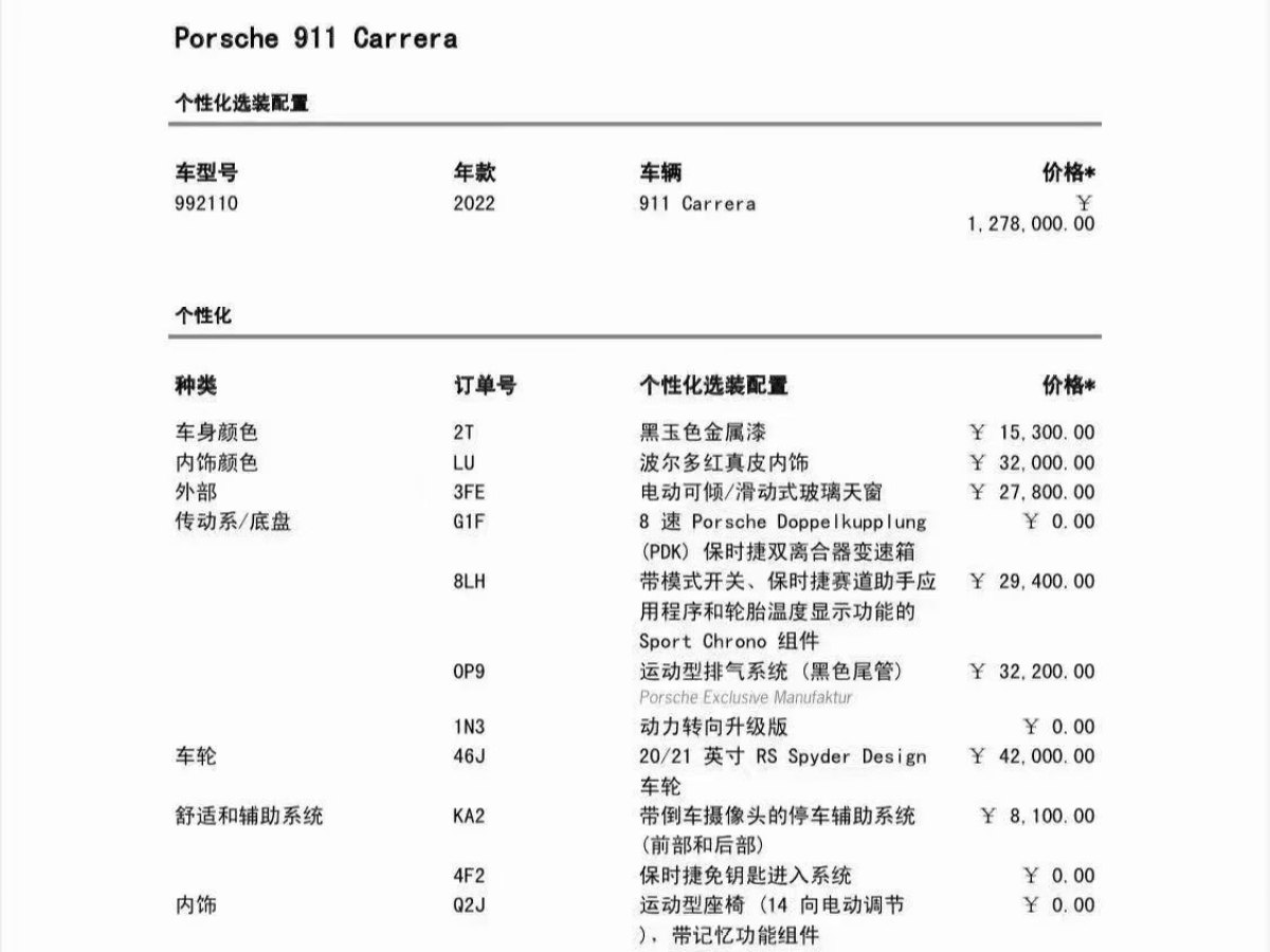 保时捷 911  2022款 Carrera 3.0T图片