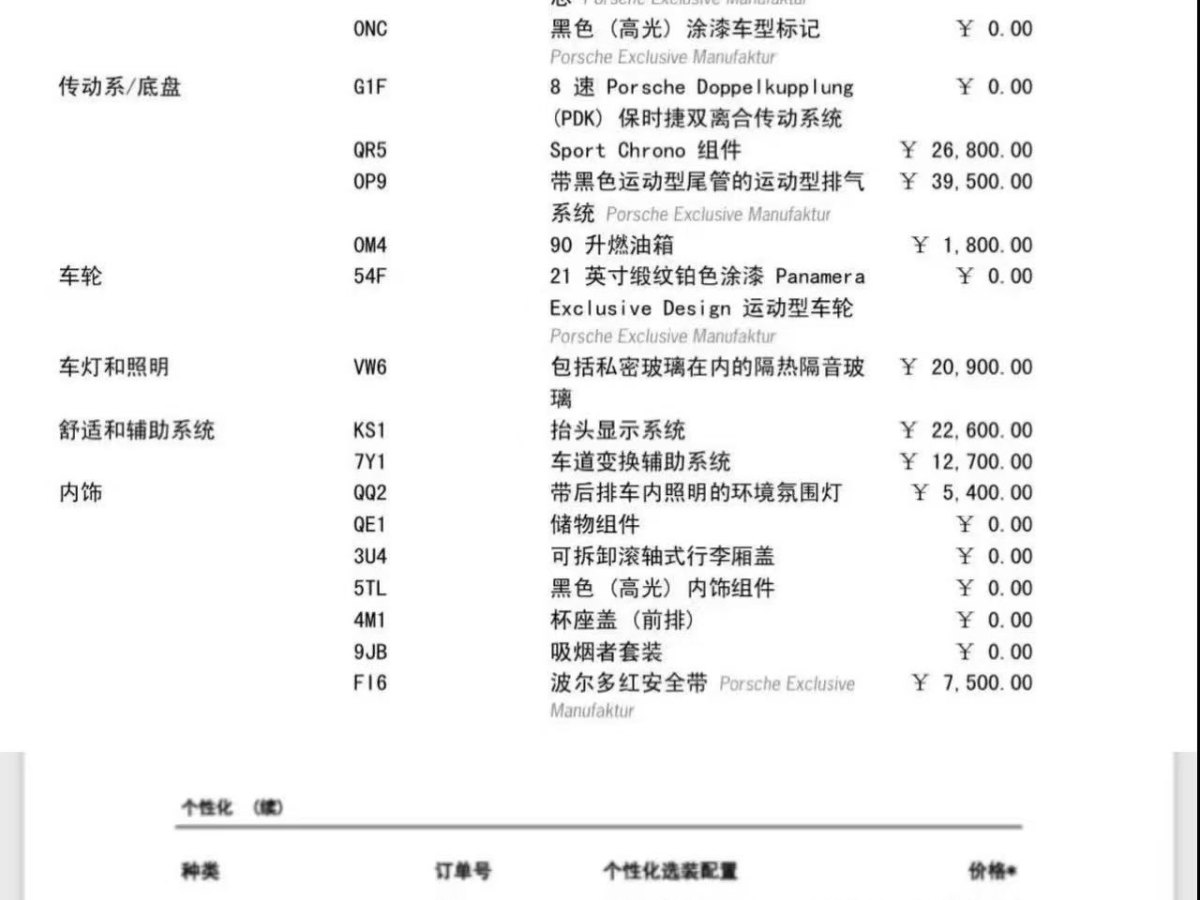 保時(shí)捷 Panamera  2023款 改款 Panamera 2.9T 鉑金版圖片