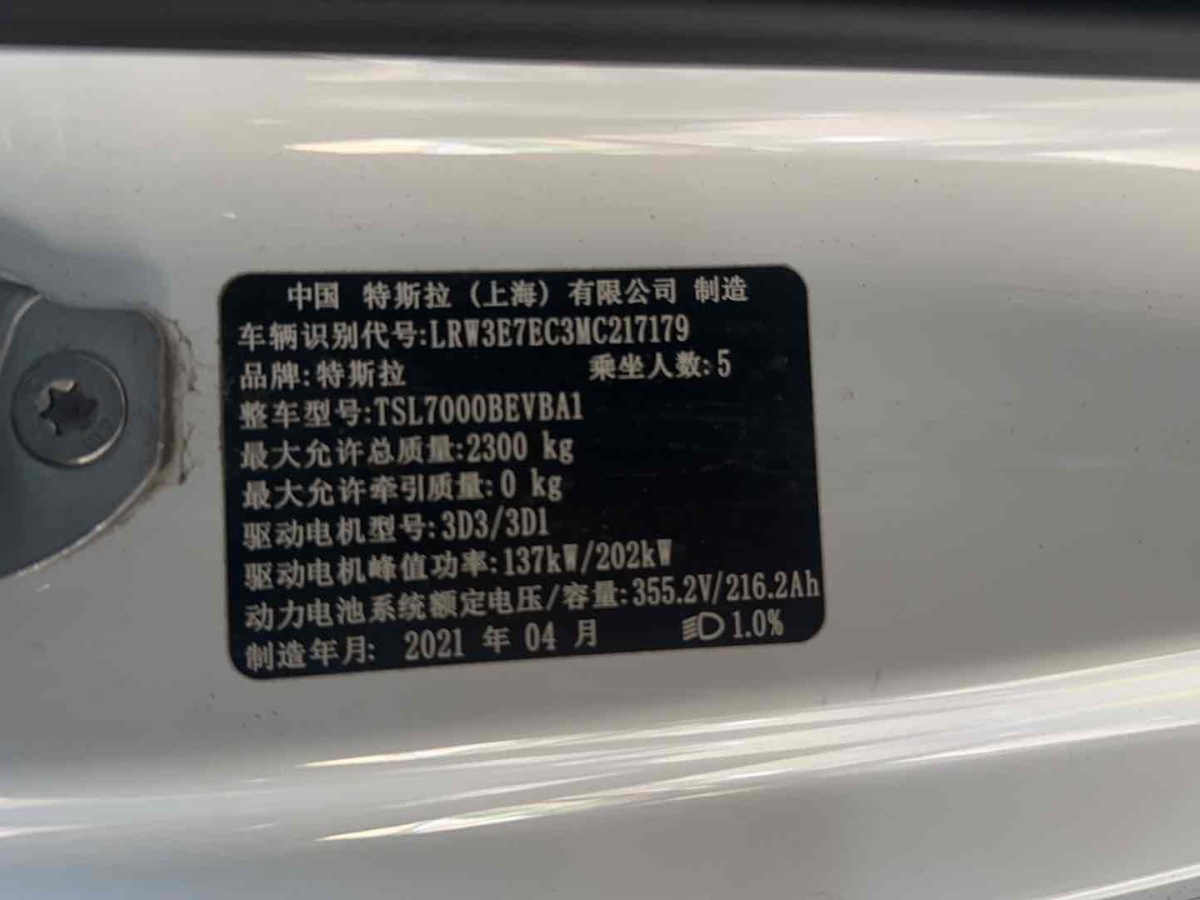 特斯拉 Model 3  2019款 Performance高性能全輪驅(qū)動版圖片