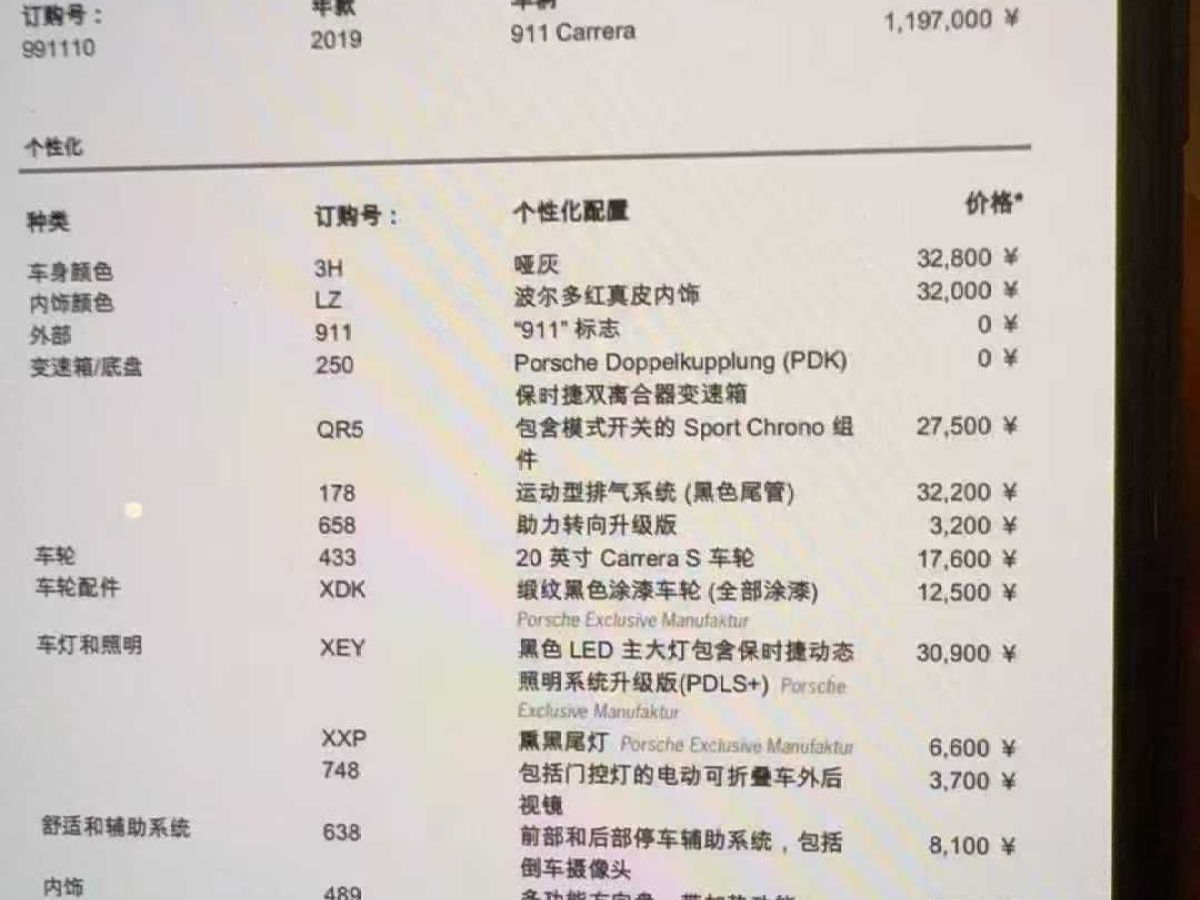 保時捷 911  2020款 Carrera 3.0T圖片