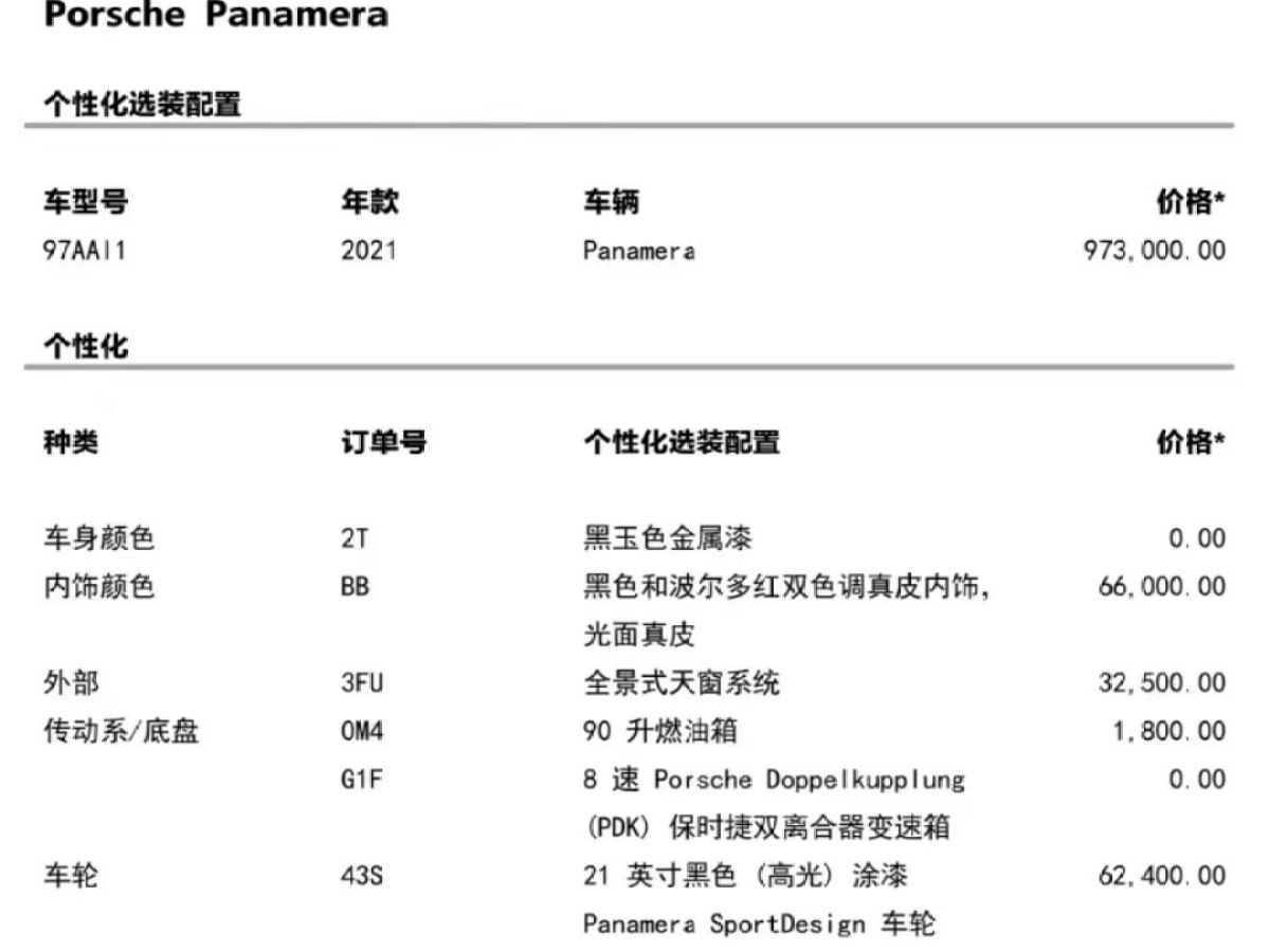 保時捷 Panamera  2021款 Panamera 2.9T圖片