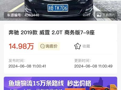 2019年1月 奔驰 威霆 2.0T 商务版图片