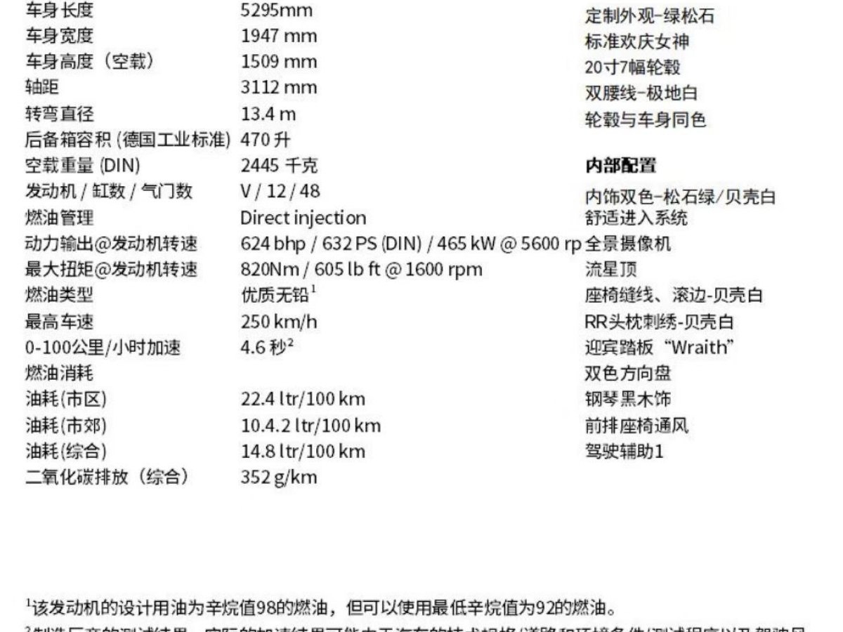 勞斯萊斯 魅影  2018款 6.6T 標準型圖片