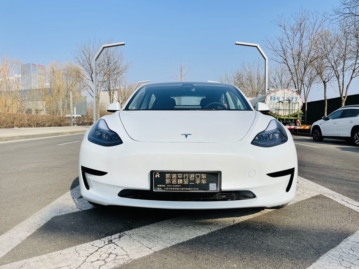 太原2022年1月特斯拉model32019款標準續航後驅升級版白色自動檔