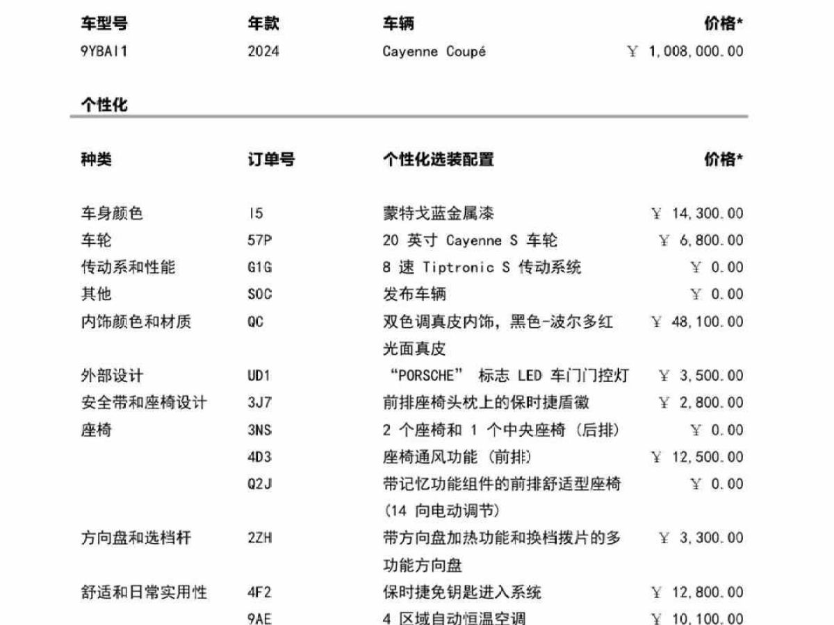 保時捷 Cayenne  2024款 Cayenne 3.0T圖片