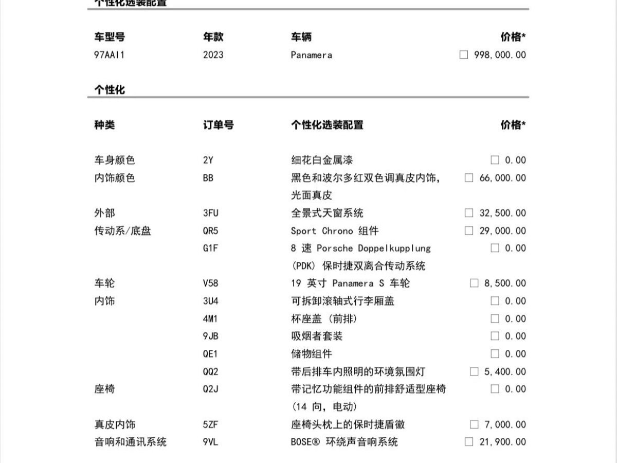 2022年11月保時(shí)捷 Panamera  2022款 Panamera 2.9T