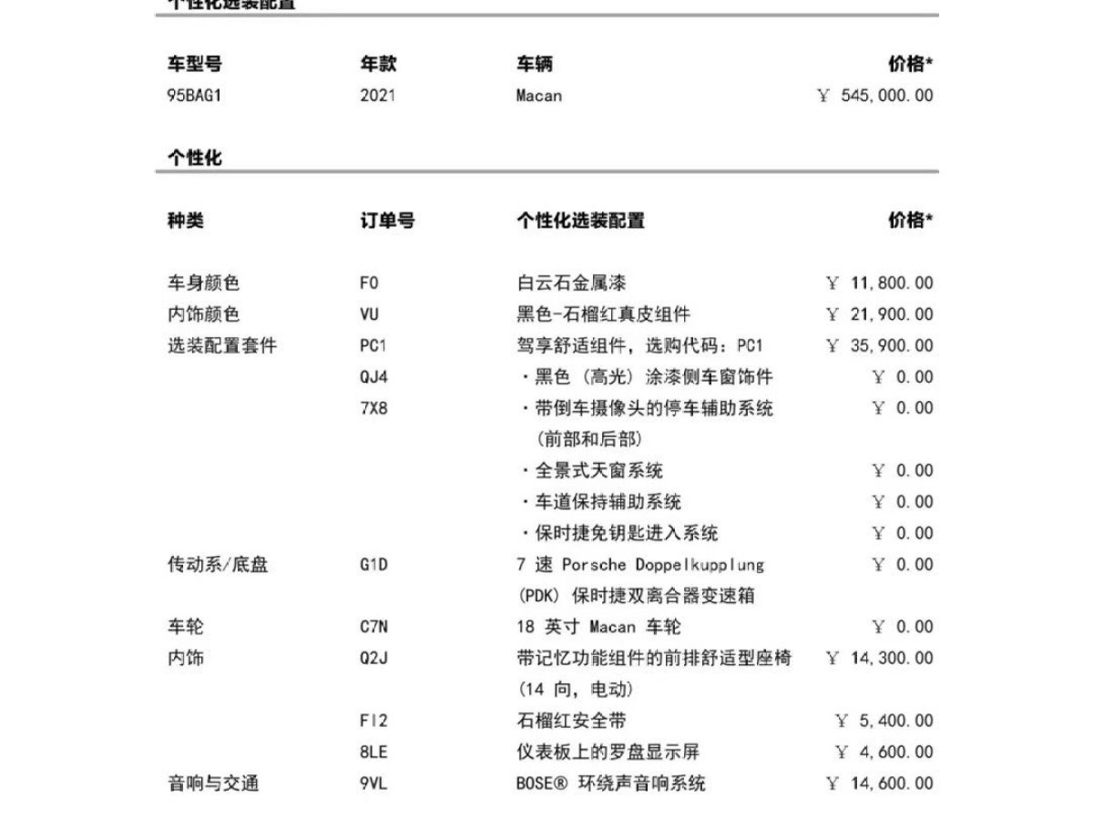 保時捷 Macan  2021款 Macan 2.0T圖片