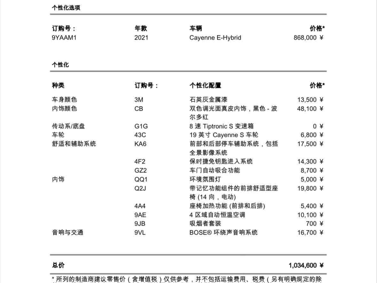 保時捷 Cayenne新能源  2021款 Cayenne E-Hybrid 2.0T圖片