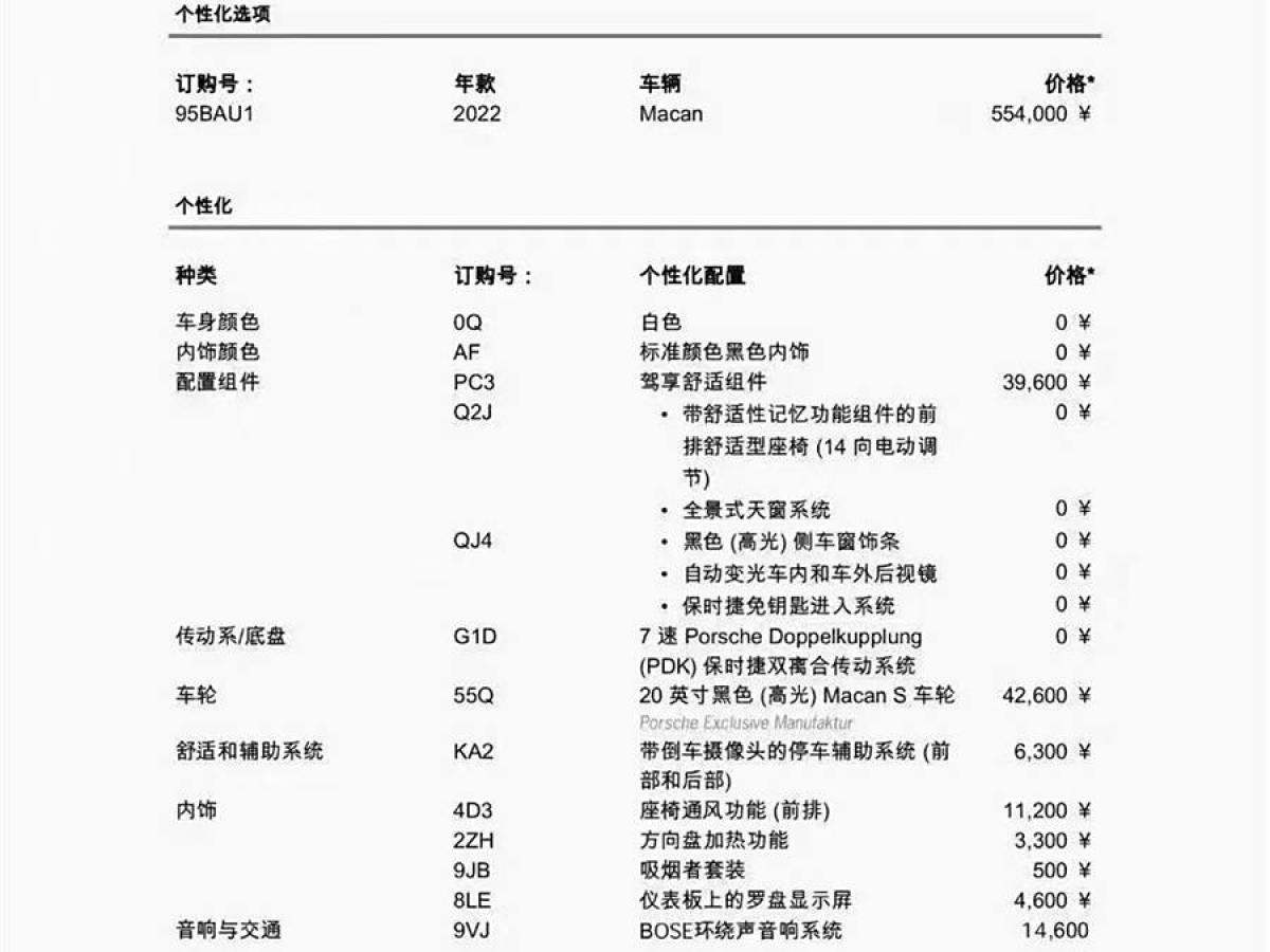 保時(shí)捷 Macan  2022款 Macan 2.0T圖片