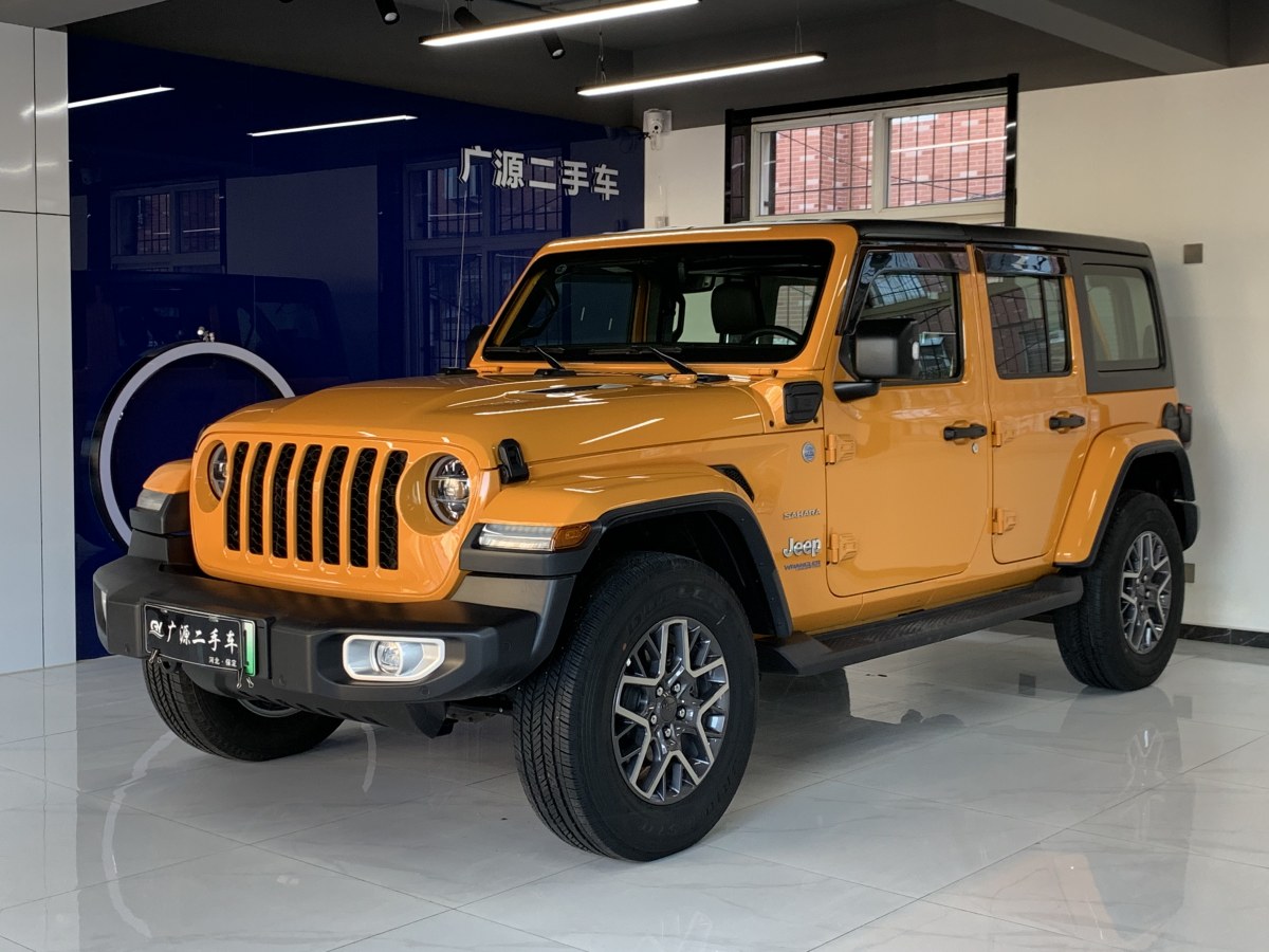 保定2021年8月jeep牧马人新能源2021款四门20t4xe撒哈拉先行版橙色