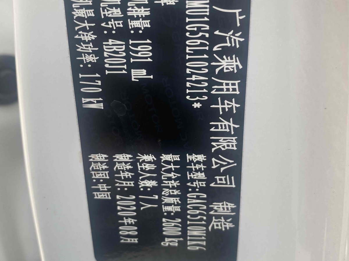 廣汽傳祺 M8  2020款 領(lǐng)航款 390T 尊享版圖片
