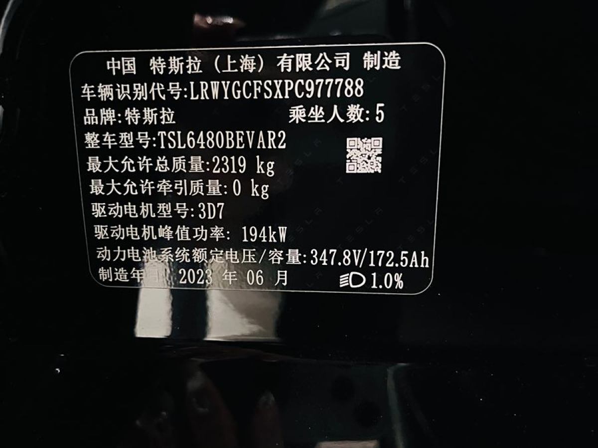 特斯拉 Model Y  2020款 改款 長續(xù)航后輪驅(qū)動版圖片