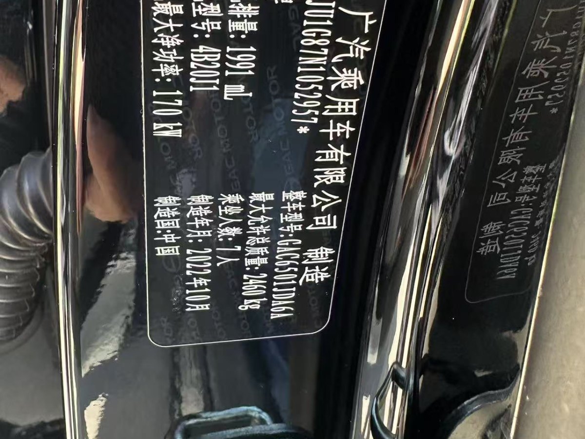 2023年1月廣汽傳祺 GS8  2022款 領(lǐng)航系列 2.0TGDI 兩驅(qū)豪華智聯(lián)版（七座）