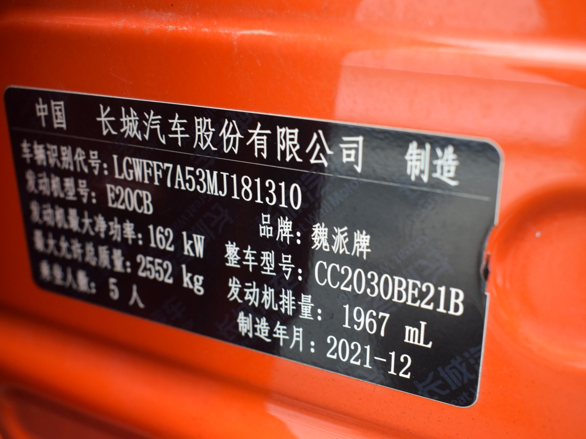 坦克 坦克300  2021款 越野版 2.0T 挑戰(zhàn)者圖片